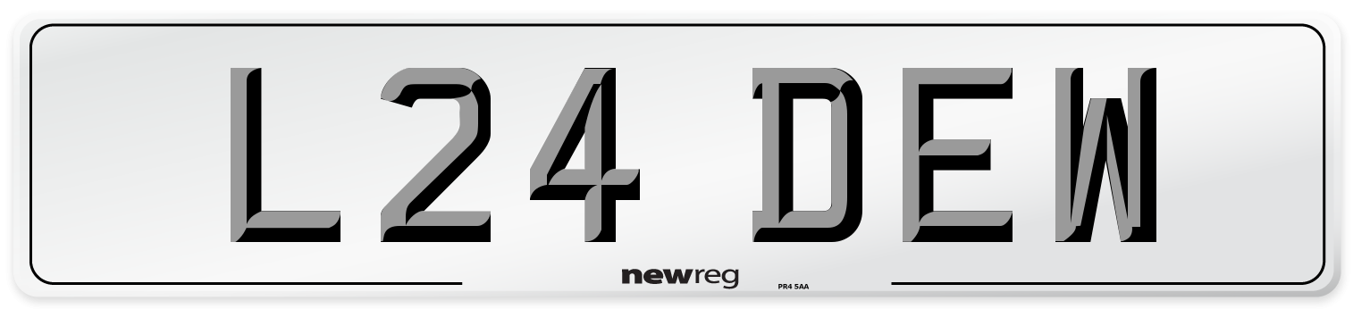 L24 DEW Number Plate from New Reg